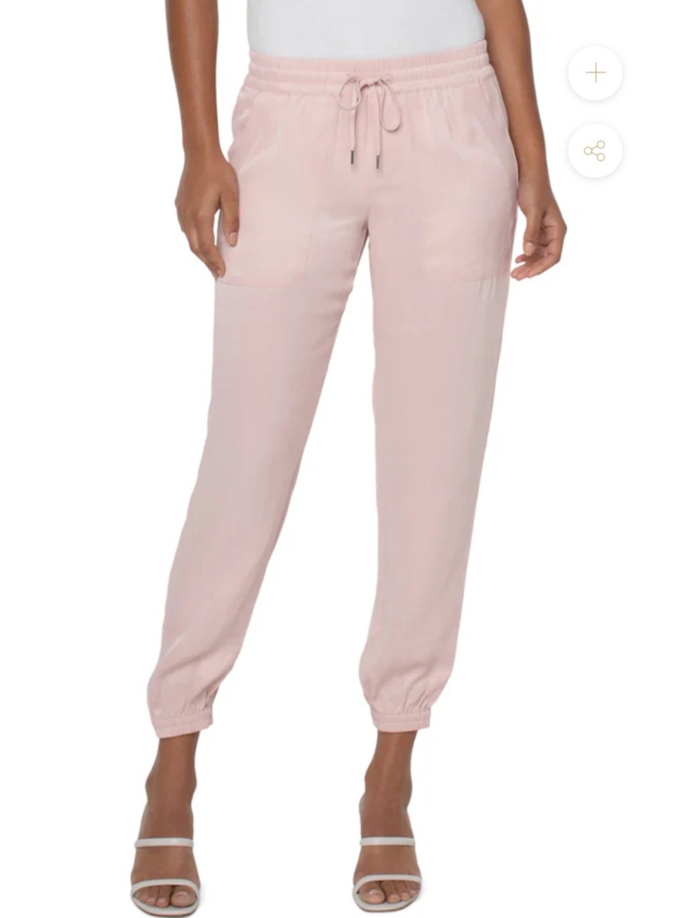NWT Liverpool Ballet Pink Satin Jogger Pants